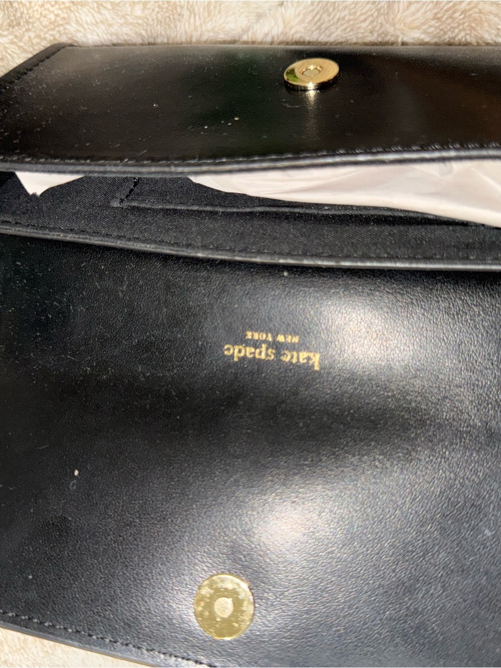 kate spade Black Leather Crossbody with Loop Bow Accent🖤 - Picture 3 of 3